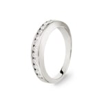 Mémoire-Ring 750/18 K Weissgold mit Diamanten 0.38 ct H/si