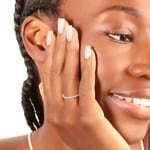 Mémoire-Ring 750/18 K Weissgold mit Diamanten 0.50 ct H/si - RI-072067-50-WG