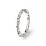 Bague Mémoire or gris 750/18 ct avec diamants 0.50 ct H/si