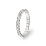 Mémoire-Ring 750/18 K Weissgold mit Diamanten 1.00 ct H/si