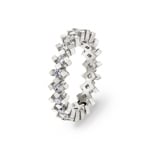 Mémoire-Ring 750/18 K Weissgold mit Diamanten 1.23 ct H/si