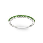 Bague Mémoire or gris 750/18 ct avec grenats vert - RI-46751-TSA-WG