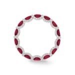 Mémoire-Ring 750/18 K Weissgold mit Rubinen & Diamanten 0.41 ct H/si - RI-118320-RUB-WG