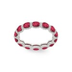 Mémoire-Ring 750/18 K Weissgold mit Rubinen & Diamanten 0.41 ct H/si - RI-118320-RUB-WG