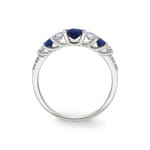 Eternity Ring 750/18 K White Gold with Sapphires & Diamonds 0.35 ct H/si - RI-73391-SAF-WG