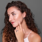 Mémoire-Ring 750/18 K Weissgold mit Saphiren & Diamanten 0.41 ct H/si - RI-118320-SAF-WG