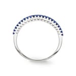 Mémoire-Ring 750/18 K Weissgold mit Saphiren - RI-46751-SAF-WG