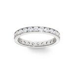 Eternity Ring 750/18 K White Gold with Cubic Zirconia - 1211.10016