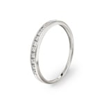 Mémoire-Ring 750/18 K Weissgold mit Zirkonia