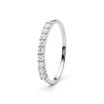 Eternity Ring 750/18 K White Gold with Cubic Zirconia in 4 Prongs
