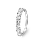 Eternity Ring 750/18 K White Gold with Cubic Zirconia in 4 Prongs