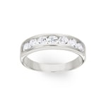 Mémoire-Ring 925 Silber rhodiniert mit Zirkonia rund - 337284.1