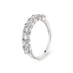 Mémoire-Ring 925 Silber rhodiniert mit Zirkonia rund