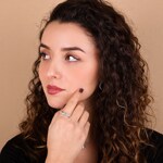 Bague Mémoire Argent 925 rhodié avec zircones ronde - 337652.1