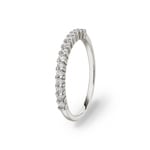 Mémoire-Ring 925 Silber rhodiniert mit Zirkonia rund