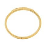 Michael Kors Bracelet-Jonc Mott Logo Acier inoxydable Plaqué or, breit, braun texil - MKJ7720710