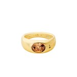 Michael Kors Brilliance Bague Center Focal Laiton Plaqué or - MKJ8484710