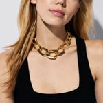 Michael Kors Halskette Metallic Muse Messing vergoldet - MKJ8456710