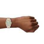 Michael Kors Lexington Day Date Gold / Green 34mm - MK7609