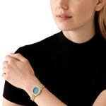 Michael Kors Lexington Goldig / Blau 26mm - MK4813