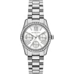 Michael Kors Lexington Lux Day Date Silbrig 