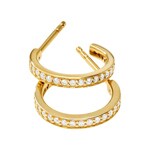 Michael Kors Hoop earrings 925 Silver gold-plated - MKC1177AN710