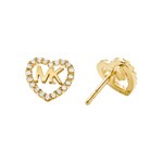 Michael Kors Stud earrings Love 925 Silver gold-plated - MKC1243AN710