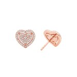 Michael Kors Stud earrings Love 925 Silver rosegold-plated - MKC1750CZ791