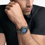 Michael Kors Sage Chronographe 44 Gris / Bleu - MK9213