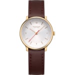 Mondaine Doppio Goldig / Braun Ø 33