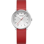 Mondaine Doppio Argenté / Rouge 33mm