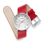 Mondaine Doppio Argenté / Rouge 33mm - MLE.33110.LCV