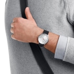 Mondaine Doppio Silver / Black Ø 41 - MLE.41210.LBV