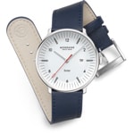 Mondaine Doppio Solar Blue / White Ø 41 - MLE.41910.LDV