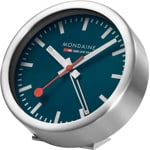 Mondaine Tischuhr mit Alarm Blau Ø 12.5cm