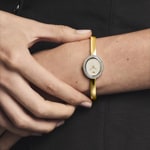 Movado Museum Bangle Ovale Doré / Beige - 0608035
