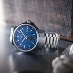 Mühle-Glashütte 29er Big Petite Seconde Bleu / Bracelet en acier - M1-25-82-MB