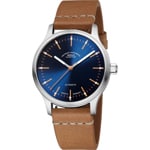 Mühle-Glashütte Panova Blau / Leder braun