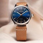 Mühle-Glashütte Panova Blau / Leder braun - M1-40-72-LB-II