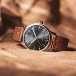 Mühle-Glashütte Panova Gris / Cuir perforé - M1-40-75-LB-I