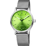 Mühle-Glashütte Panova Vert Lime / Bracelet milanais