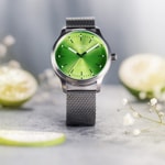 Mühle-Glashütte Panova Lime / Milanese Bracelet - M1-40-76-1-MB-II