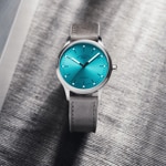 Mühle-Glashütte Panova Turquoise / Cuir gris - M1-40-79-LB-V