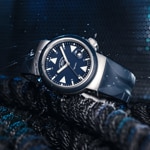 Mühle-Glashütte S.A.R. Rescue-Timer Bleu Marine / Caoutchouc - M1-41-02-KB-II