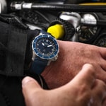 Mühle-Glashütte Seebataillon GMT Kautschuk blau - M1-28-62-KB-II