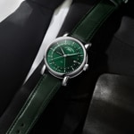 Mühle-Glashütte Teutonia II GMT Leder grün - M1-33-96-LB-II