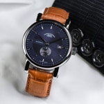 Mühle-Glashütte Teutonia II Kleine Sekunde Nachtblau / Leder - M1-33-42-LB
