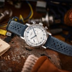 Mühle-Glashütte Teutonia Sport I Clous de Paris Leder blau - M1-29-65-LB-II