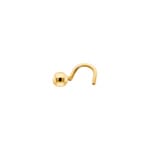 Nasenpiercing Spirale 750/18 K Gelbgold Kugel - 8951