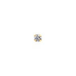 Piercing de nez spirale or jaune 750/18 ct avec diamant 0.03ct. - 8956B